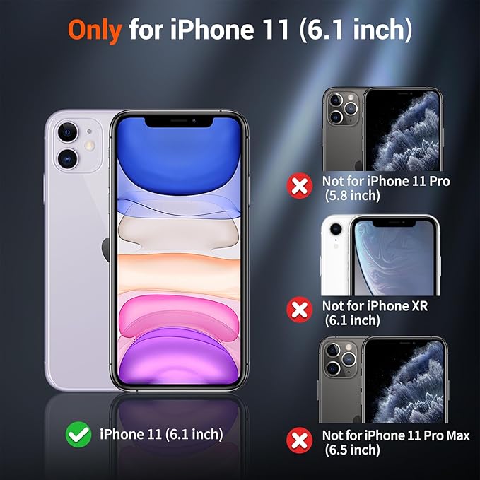 SUPFINE Magnetic for iPhone 11 Phone Case(Compatible with MagSafe)(Military Grade Drop Protection) Translucent Matte Shockproof Phone Case, Lavender Gray