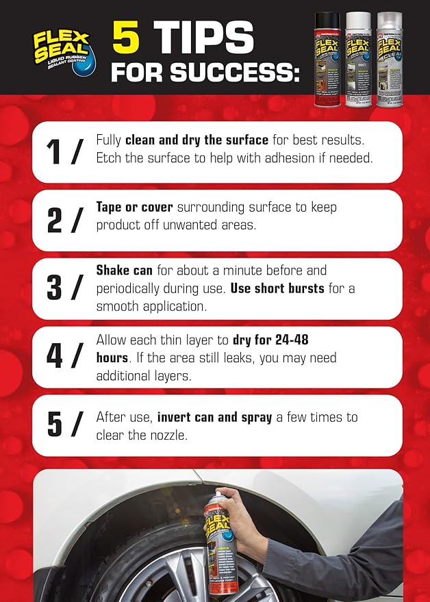 Flex Seal, 14 oz, Brown, Stop Leaks Instantly, Waterproof Rubber Spray On Sealant Coating, Perfect for Gutters, Wood, RV, Campers, Roof Repair, Skylights, Windows, and More