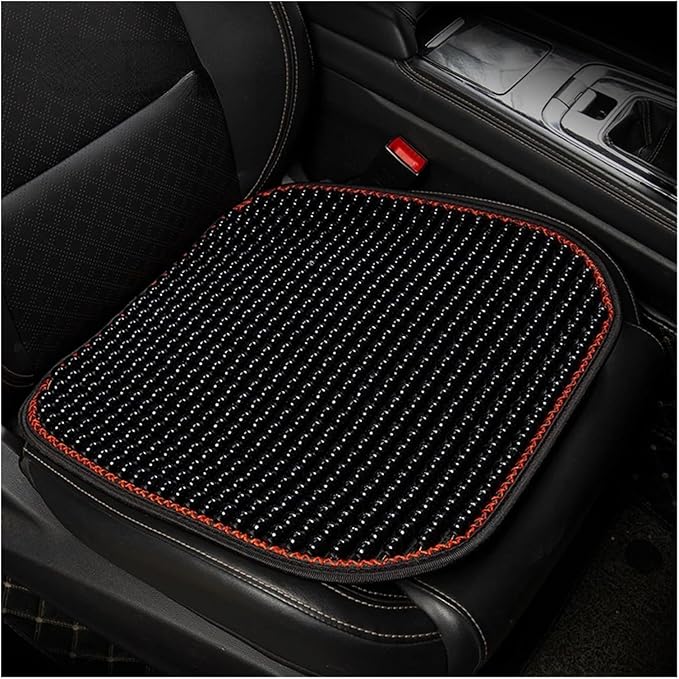 TOMSE Car Seat Chair Back Cushion for BMW X3 G01 2019 2020 2021 2022 2023 2024, Wooden Beads Ventilate Mesh Lumbar Brace Strong Durable Relieve Fatigue Summer Interior Accessories,C-Seat pad