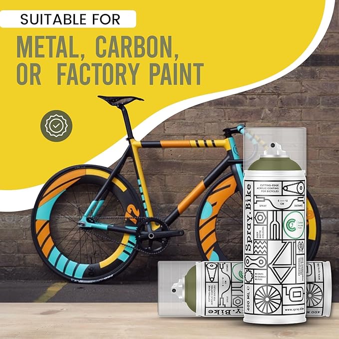 Spray.Bike Spray Paint | Designed Mainly for Bicycles | Multi-Use Acrylic Spray Paint for Metal, Plastic | High Coverage Bike Paint, 400ml