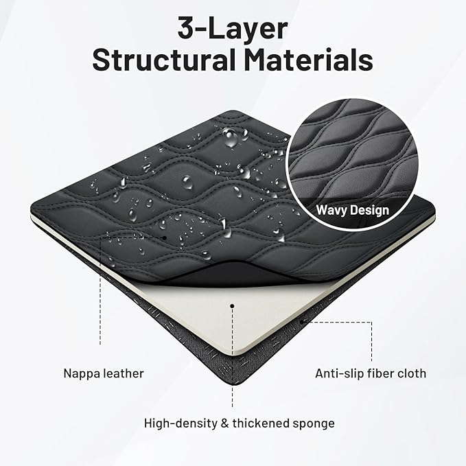 Autorder Center Console Cover for Toyota Corolla Cross 2022-2025 Accessories Armrest Cushion Cover Nappa Leather Middle Console Covers Sportage Console Cushion Pad Anti-Scratch