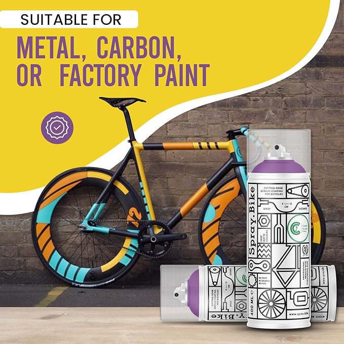 Spray.Bike Spray Paint | Designed Mainly for Bicycles | Multi-Use Acrylic Spray Paint for Metal, Plastic | High Coverage Bike Paint, 400ml, Memphis