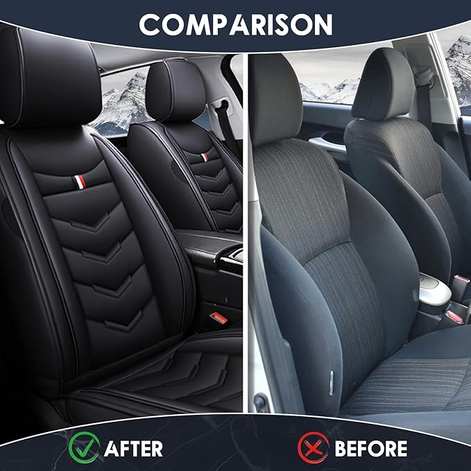 Car Seat Cover 7 Seats for Hyundai Palisade 2020-2025, Durable Wear Resistant Waterproof Seat Covers,Breathable No Odor Premium Leather Vehicle Seat Covers.(Standard,Black)
