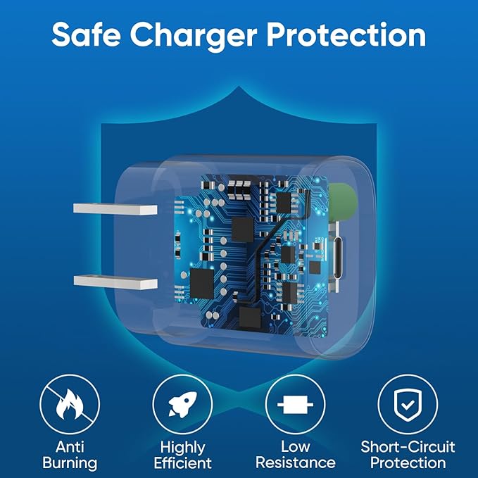 iPhone 16 15 Charger Fast Charging, 30W USB C Charger Block 10FT Cable for iPhone 15 16 Plus Pro Max/iPad Pro/AirPods, PD USBC Power Adapter Wall Plug with Extra Long Type C to C Cord (Yellow, 10FT)