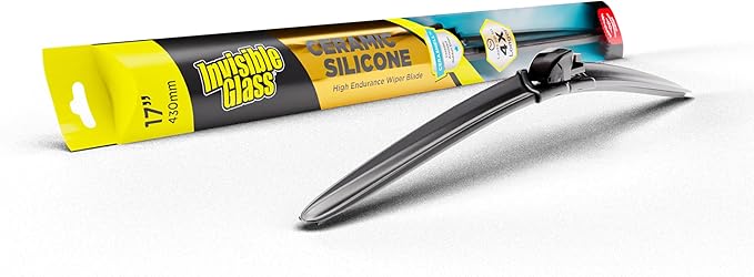 Invisible Glass CSB17 Ceramic Silicone 17" Premium All-Season Windshield Wiper Blade – Automotive Replacement Beam Blade with HydroGuard Water Repellent Coating for Quiet, Streak-Free Performance