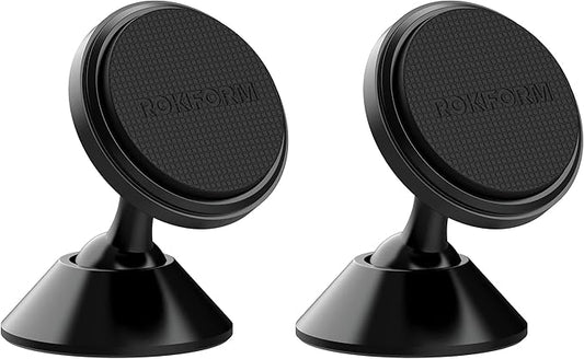 Rokform - Original Swivel Dash Mount, 360 Degree Swivel with 3M VHB Tape, Cell Phone Holder, Aluminum Stand for Truck Car & Van (Pack of 2)