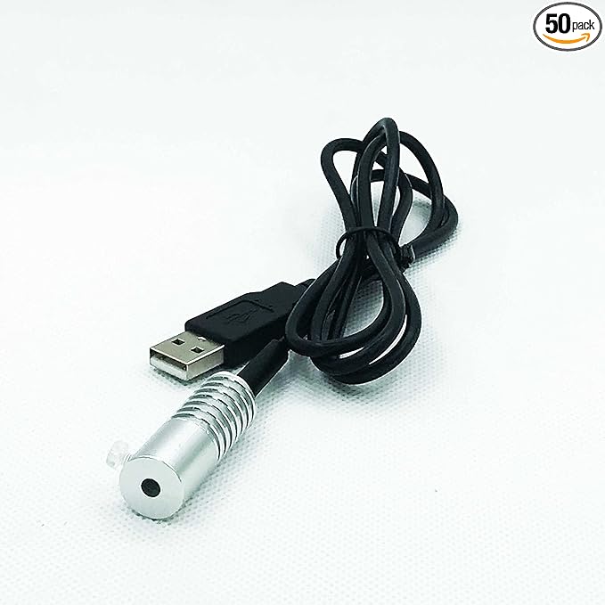 Side Glow Fiber Optic USB Light Source Illuminator Fiber lamp Light Source Guide Fiber LED Light Source 5V Fiber Small Light Source (Red, 3mm)