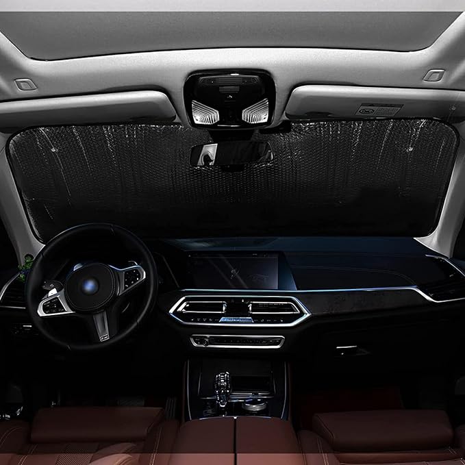 Windshield Sun Shade Galaxy Sunshade for Car Windshield Auto Sun Shades Front Windshield Gold Marbled Blocks UV Rays Visor Protector Accordion Folding Sun Reflector Auto Sunshade