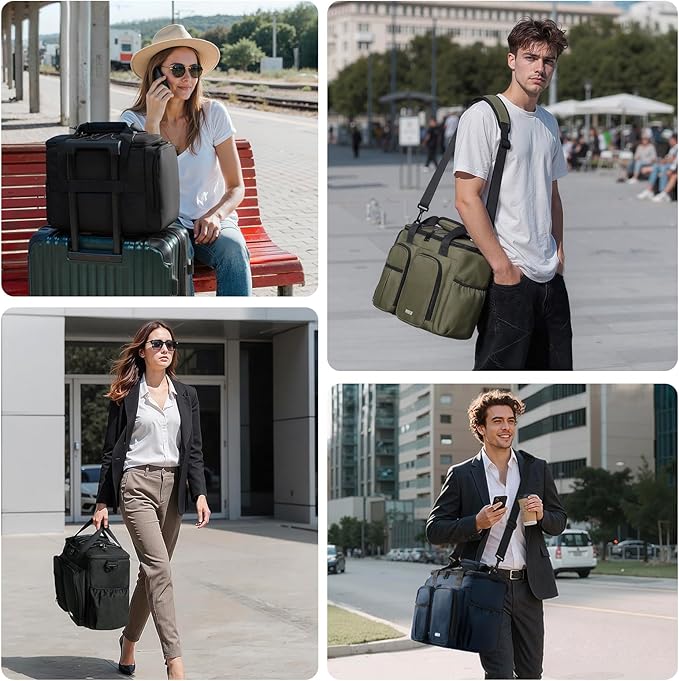 MIER Lunch Box for Men Heavy Duty Insulated Lunch Bag 20 Cans Large Leakproof Soft Cooler Bags with Multiple Pockets for Picnic Work Travel (Dark Gray)