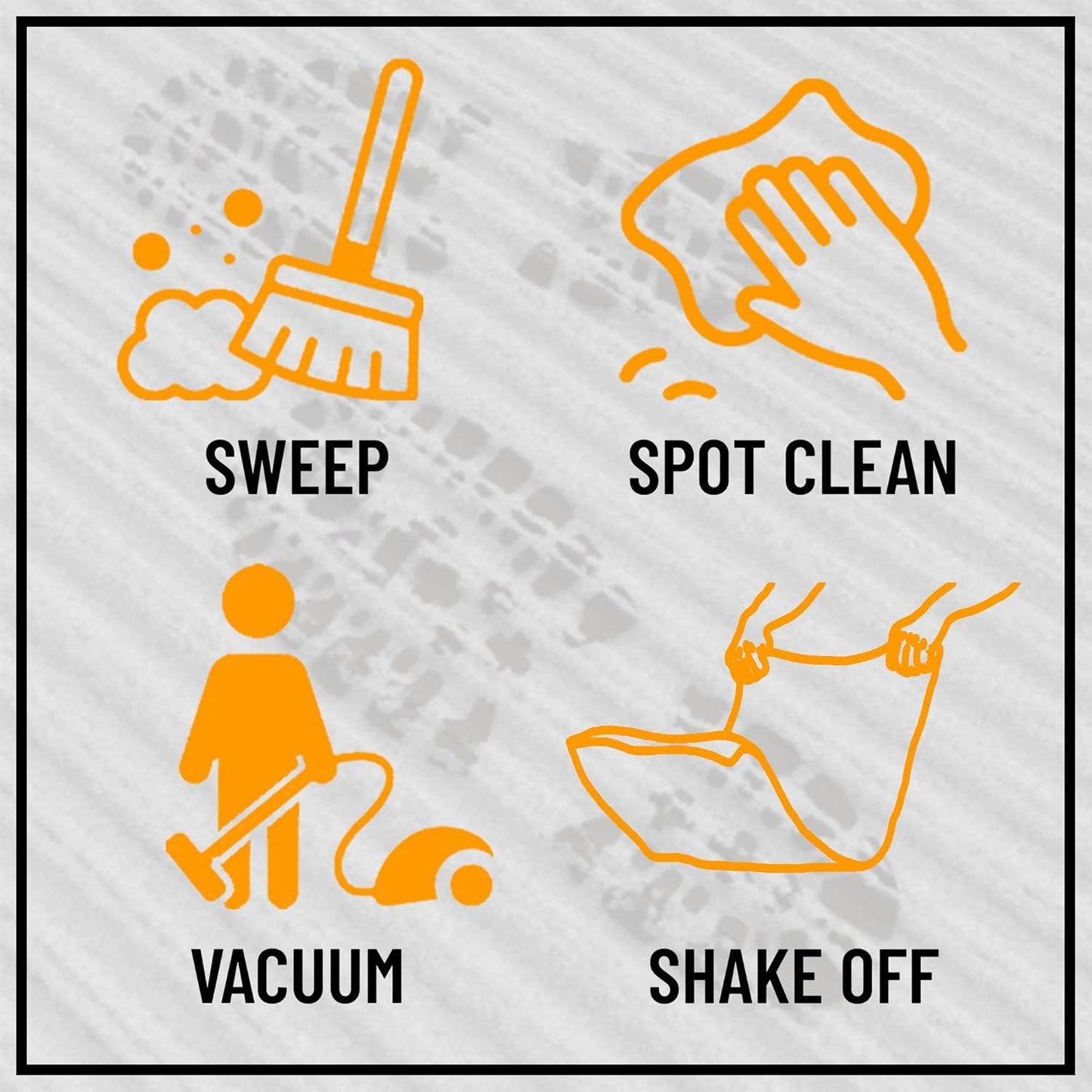 Ottomanson 2'7" x 16' Hallway Runner with Scraper Pile - Extra Durable Non-Slip Rug Mat for Indoor & Outdoor Use - Ideal for Kitchen, Entryway & Garage - High-Traffic Carpet, Gray
