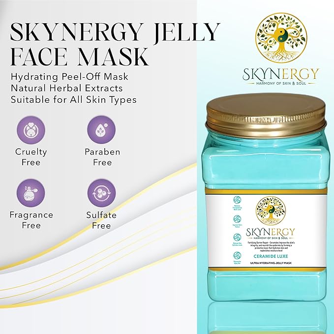 Ceramide Luxe Jelly Masks - Professional Grade HydroGlo for facials professional Peel Off Face Mask for Skin Hydration, Reduced Wrinkles, Fine Lines, Inflammation & Pigmentation | 30 fl oz |