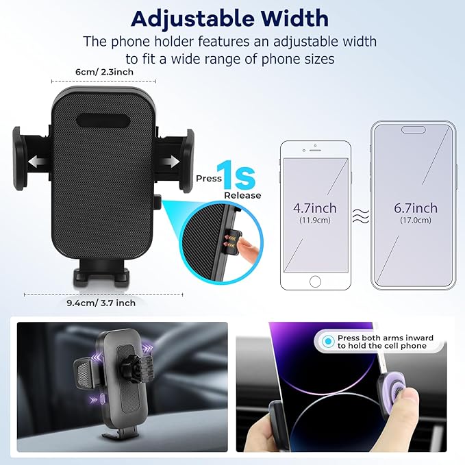Car Phone Holder Fit for Toyota RAV4 2019-2025 W/Dash Tray Storge Box Organizer, Cell Phone Mount for RAV4 Accessories 7/8 inch Touch Screen 360 Degree Rotation (Not Fit 9/10.5 inch)