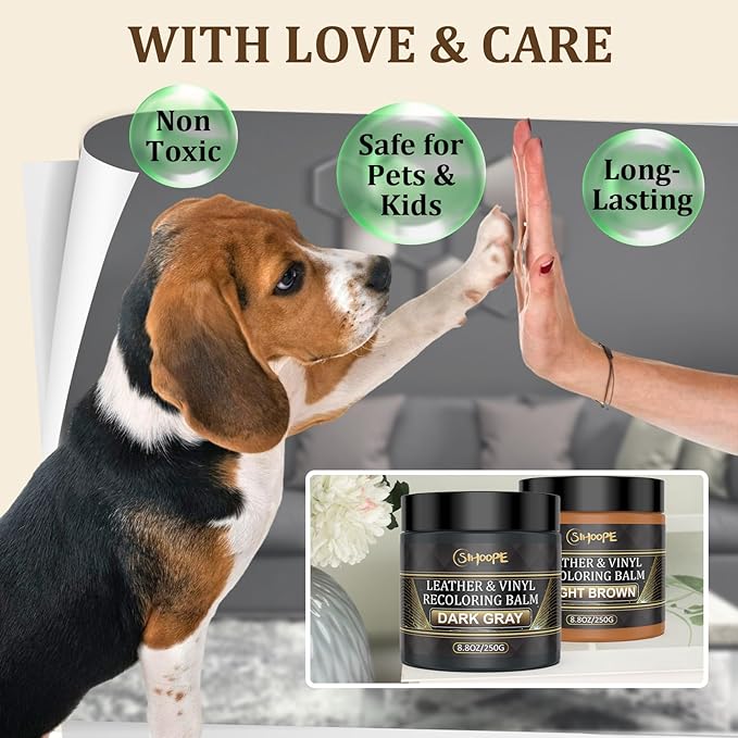 2025 New Advanced Leather Recoloring Balm,Dark Gray Leather Repair Kit for Furniture,Leather Dye Filler,Leather Color Restorer for Couches,Leather Scratch Remover for Car Interior