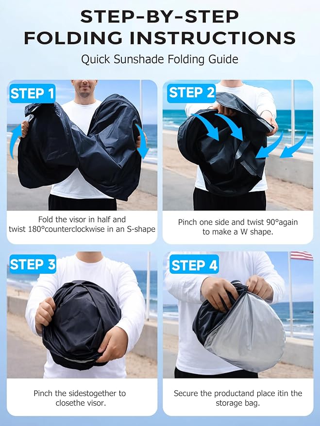 DMJN Windshield Sun Shade for Kia Telluride (2020-2026), Car Sunshade for Front Windshield [100% Efficient Block UV & Scorching Sun] UPF50+ Heat Block - Protect Interior & Keep Cooler