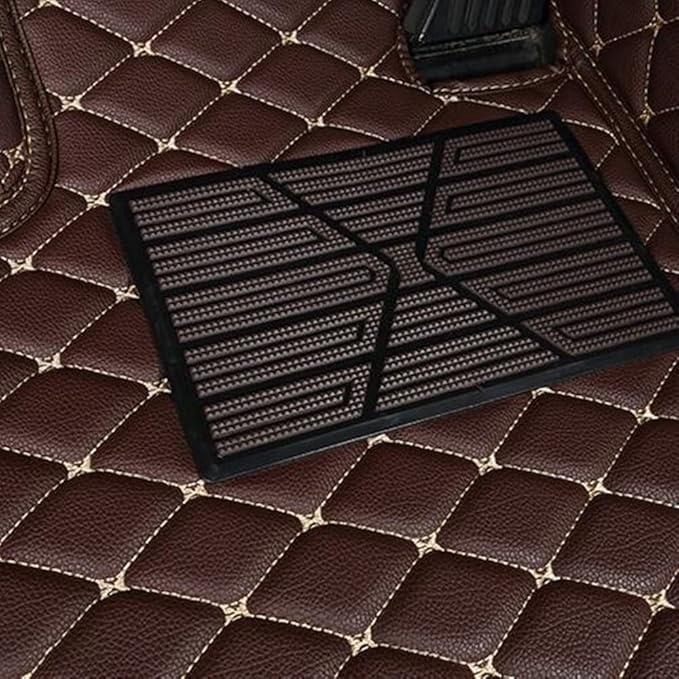 Car Floor Mats for 99% Cars, Trucks and SUVs Full Coverage Pads Protection Non-Slip Leather Floor Liners (Gray)