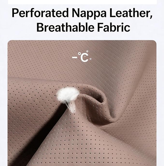 Car Neck Pillow & Lumbar Support for Kia Telluride Carnival Cadenza Stinger Ergonomic Breathable Mesh Auto Seat Back Cushion Headrest,Brown-Neck Pillow