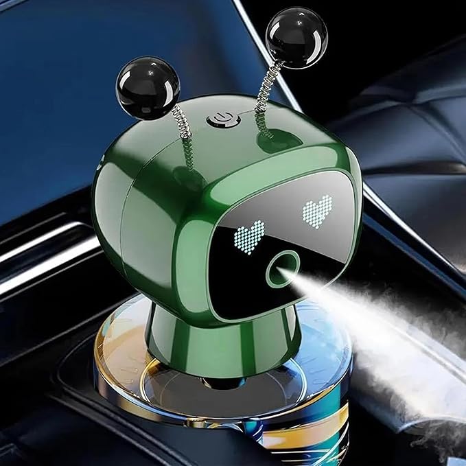 Amposei Car Air Freshener, Smart AI Robot Car Aromatherapy Diffuser, Automatic Air Freshener Spray, Car Fresheners Diffuser, Ideal Car Gift Decor for Car & Perfume Aromatherapy Lover (Grey Osmanthus)