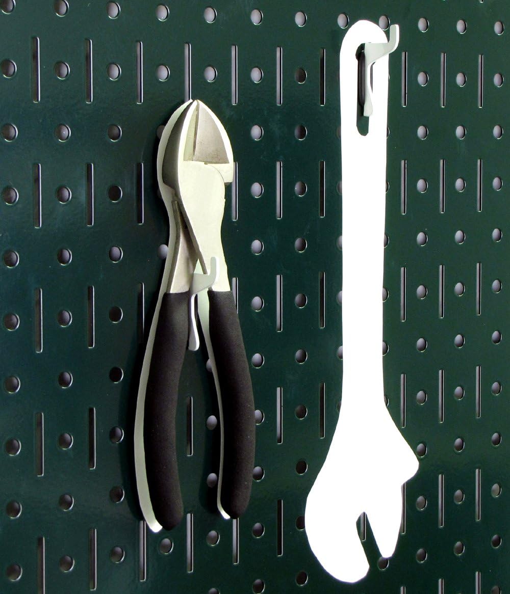 Wall Control Pegboard Organizer 4 ft. Metal Pegboard Standard Tool Storage Kit with Green Toolboard and Black Accessories