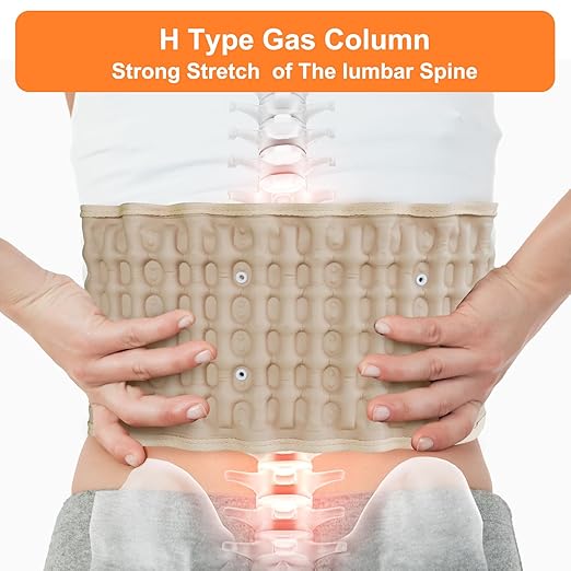 Decompression Back Belt,Spinal Air Traction Belt for Lower Back Pain Relief, Back Support & Lumbar Traction,One Size for 29 inches to 49 inches Waists