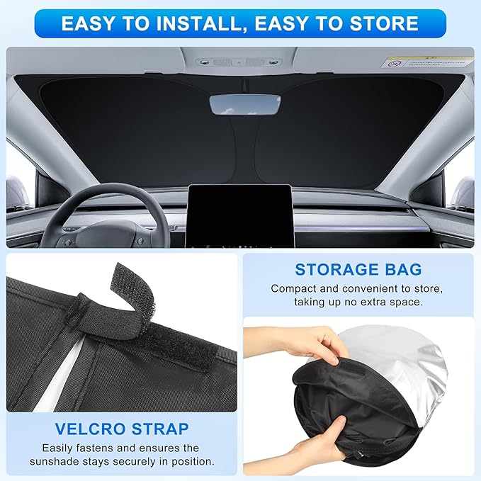 INSAUTO Custom Fit Windshield Sun Shade Accessories for Lexus RX 2010-2015 (RX350/RX450h), Foldable Front Window Sunshade, UV & Heat Reflector, Keeps Interior Cool, Includes Storage Bag