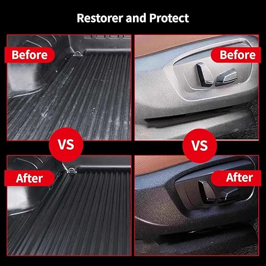 Restorer for Cars Revive Faded Plastic, Rubber Vinyl Ultimate Solution for Car Trim Restoration Protection Plastic Restorer- Ultimate Car Detailing Solution - Resists Water, UV Rays, Dirt (1Pack)