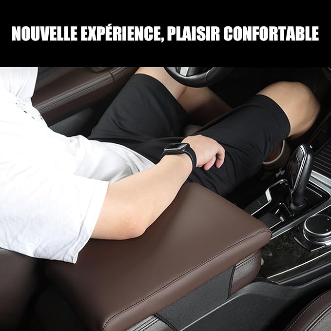 Car Armrest Covers for Mercedes Benz SLK 200 200K 250 280 350 Premium Leather Center Console Armrest Cushion Pad Anti-Scratch Soft Support for Elbow Auto Interior Accessories,Red Style