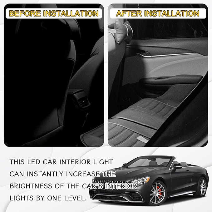 24PCS LED Interior Car Lights, Interior Car Lights Dome Light Set T10 31 mm 42 mm Replacement Bulbs for Top Map Dome Tail Cab Lights and License Plate Courtesy Lights Accessories (Blue)