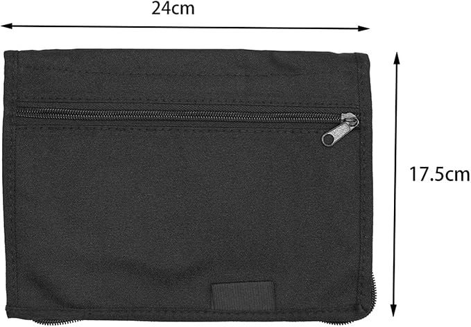 Srliya Car Glove Compartment Organizer, 6 Pockets Zipped Design, Portable Document Holder for Car, made of 600D Oxford cloth, Universal
