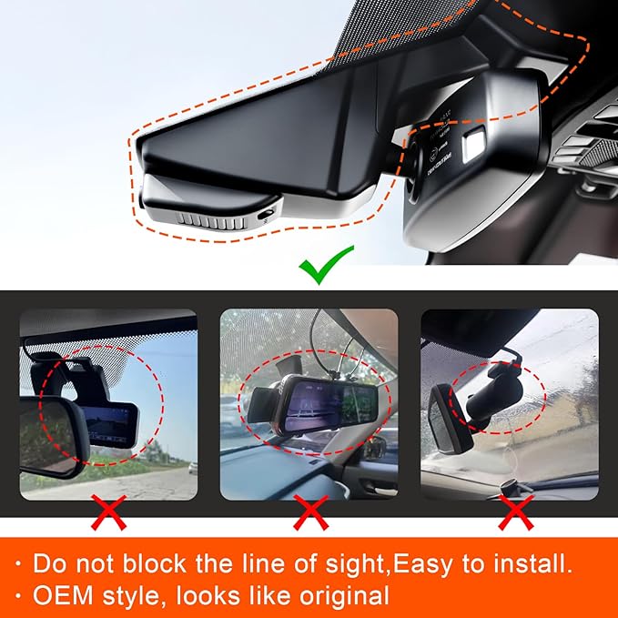 Mangoal Front 4K & Rear 1080p Dash Cam for Ford Explorer U502 Explorer 2013-2019 & Taurus 2013-2019, Base XLT ST_Line Limited Timberline Platinum King Ran(Model C), WiFi & App, 128GB Card