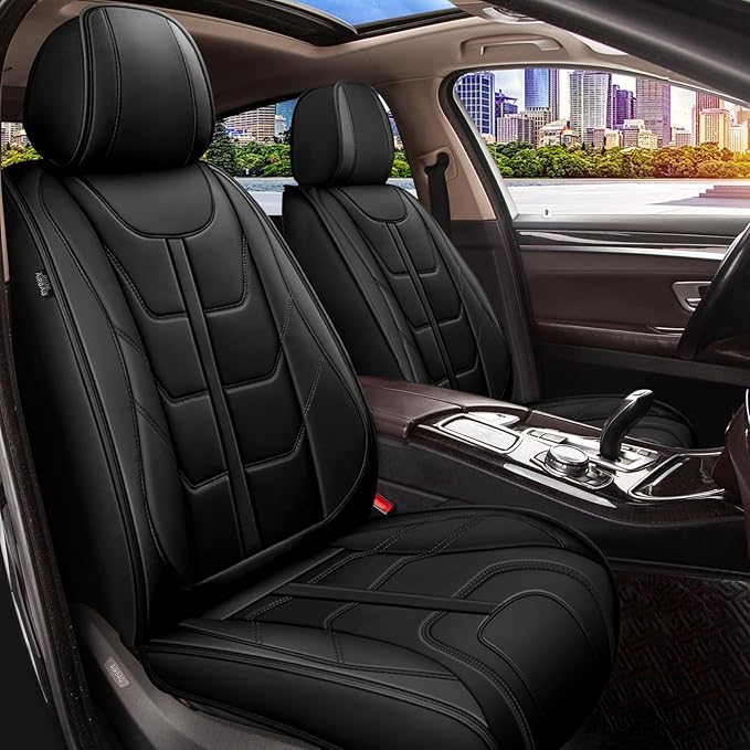 TTX LIGHTING Car Seat Covers fit for Nissan Maxima 2011-2023 Full Set: Premium Leather Automotive Seat Cover with Airbag Compatible Waterproof (5 Seats, Black)