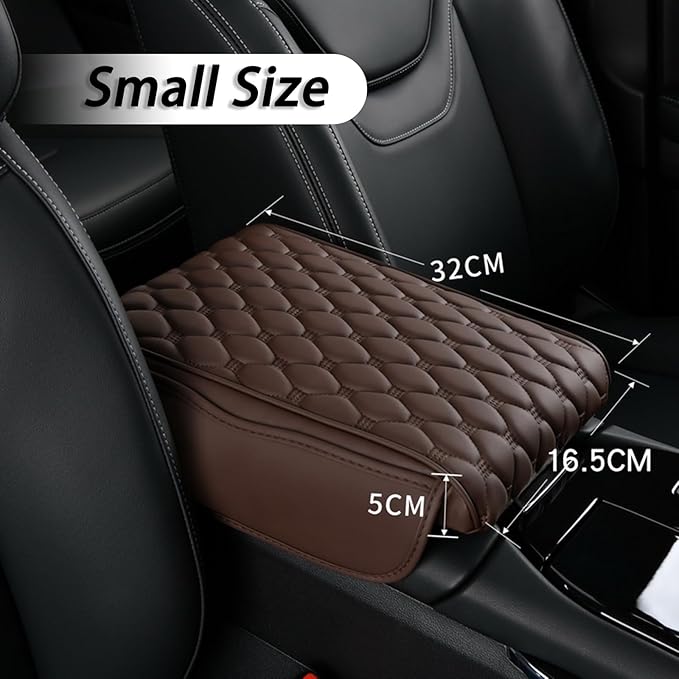 Car Center Console Cover for VW Jetta VI 2011-2013 2014 2015 2016 2017 2018, Thick Armrest Cushion Pad with Side Storage Pockets, Center Console Protector, Arm Rest Cover for Cars, SUVs & Trucks