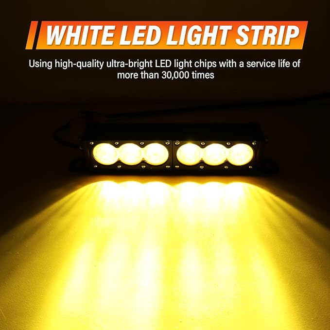 Willpower 12 inch Single Row Amber LED Light Bar 60W 4x4 Off Road Light Bar Flood Beam LED Work Light Truck UTV 4x4 Cars SUVs ATVs Boats Fog Driving Light with Wiring Harness kit