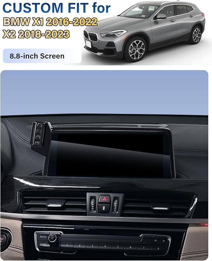 SKYLOTEC Phone Holder for BMW X1 2016-2022/X2 2018-2023 Accessories 10.25-Inch Screen Fixed Clip, Car Magnetic Phone Mount Compatible with MagSafe, Strong Magnets 15W Wireless Charger Cell Phone Base