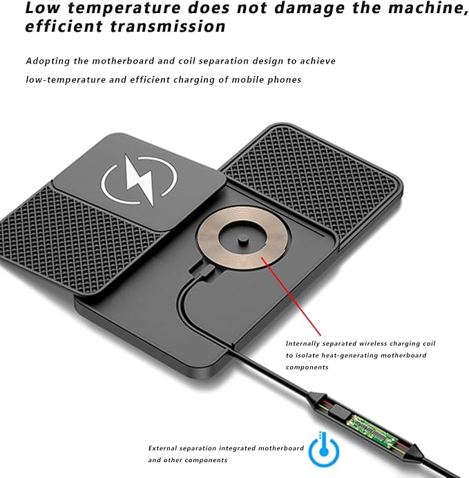 Car Wireless Phone Charger for Suzuki Celerio Ignis Jimny Kizashi Ignis, Non-Slip Fast Inductive Chargers Charging Pad Type-C Fastcharger Auto Electronic Accessories
