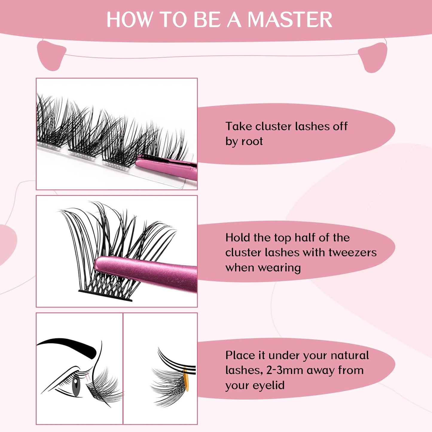 Lash Clusters,72 Pcs Individual Lashes, Cluster DIY Lash Extension, Volume Eyelashes Look, Super Thin Band and Comfortable (Natural-C-18mm)