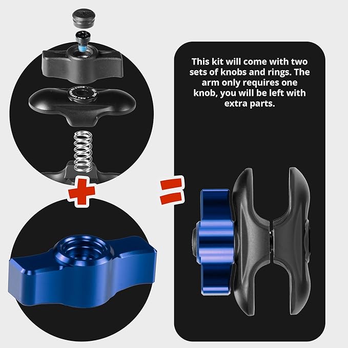 Tackform Link Vent Mount Magnetic Phone Holder - Compatible with 2021-2025 Ford F150 & Raptor, 2023-2025 Ford Super Duty | Aluminum | 2" Arm | Blue | (NOT MAGSAFE Compatible)