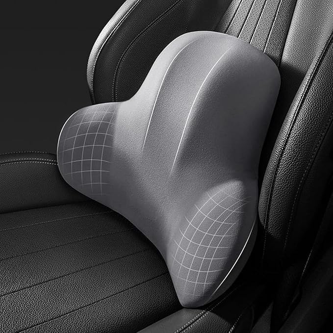 Car Headrest & Lumbar Support Cushion for Kia Sportage NQ5 2023, Ergonomic Memory Foam Seat Headrest Neck Rest Cushion Travel Kit Removable for Neck Back Pain Relief,Black