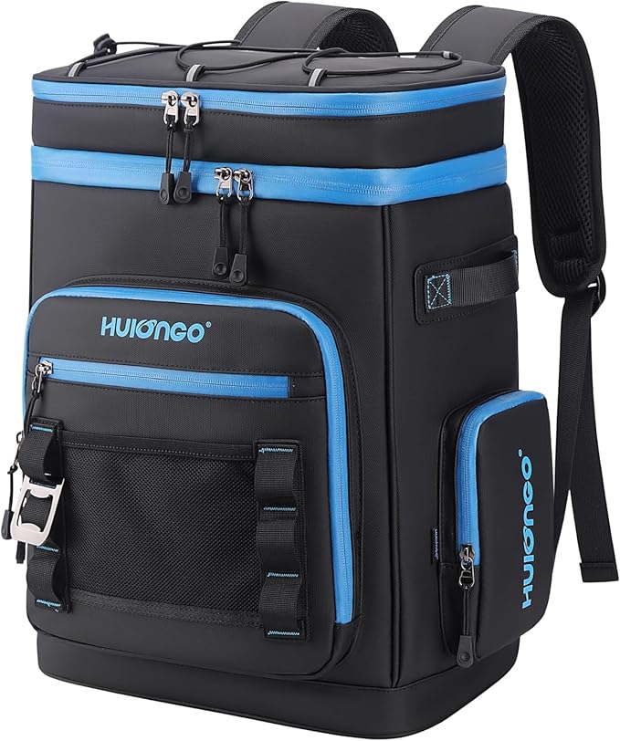 Large Waterproof Insulated Cooler Backpack for Men & Women, Leak Proof Cooler Backpack for Camping, Beach, Fishing, Picnic, Travel, Outdoor, 30L, 48Cans