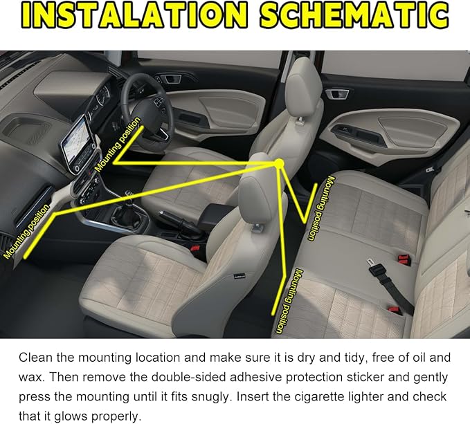 Car LED Strip Light, 24 LEDs RGB Neon Interior Atmosphere Lights, 12V Under Dash Ambient Night Light, Cigarette Lighter Auto Interior Decorative Lamp, Car Accessories (Green)