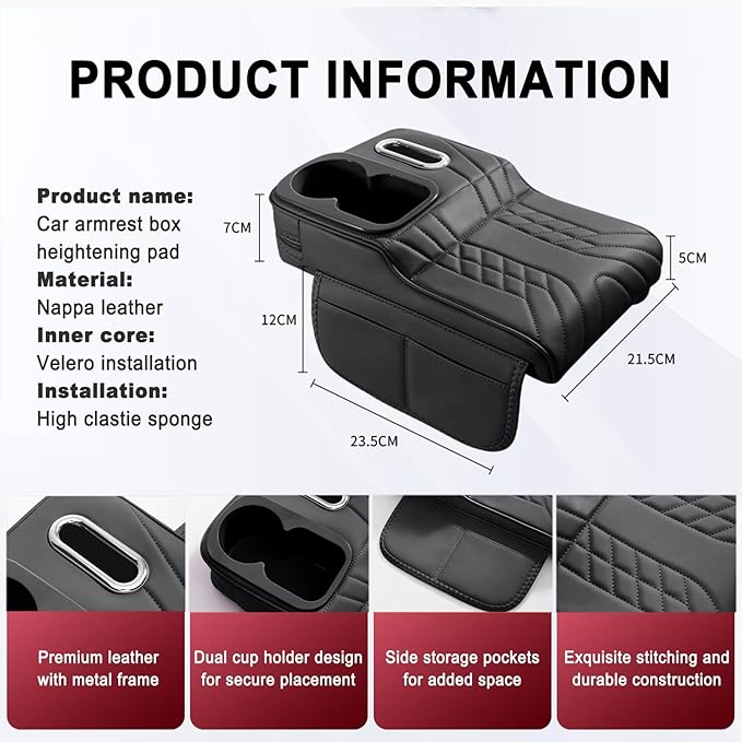 Car Armrest Cover for BMW M440i 2020 2021 2022 2023 2024 2025 2026, Center Console Cover Mat Armrest Seat Box Cover Cushion Console Pad Interior Accessories,A