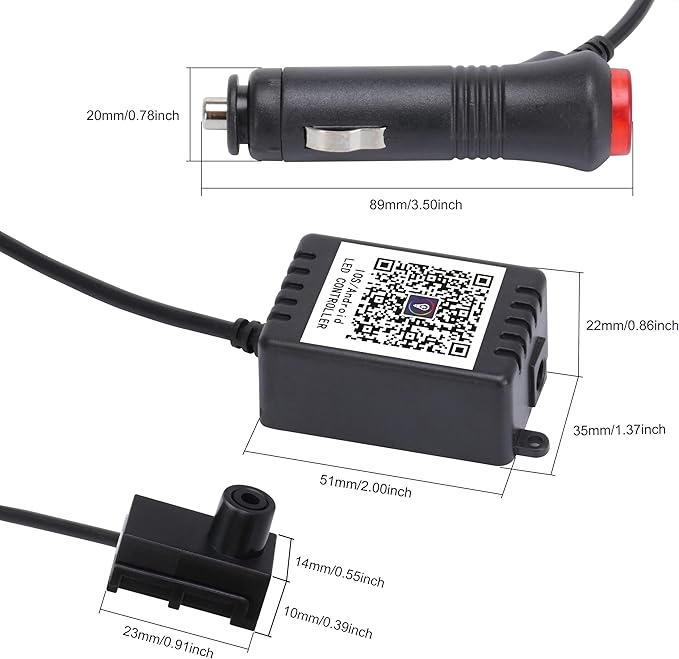 8 m Optic Fiber Car Ambient Lighting Kit Bluetooth App Control + RF Remote Control 64 Colors Multicoloured Music Interior Lighting Kit 12V 1W