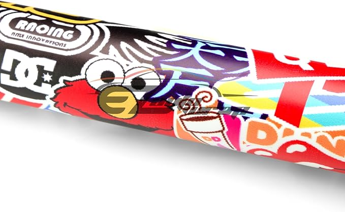 Free Tool Kit EZAUTOWRAP ES Bomber Hellaflush Anime Cartoon Car Vinyl Wrap Sticker Decal Air Release - 48"X60" (4FT X 5FT)