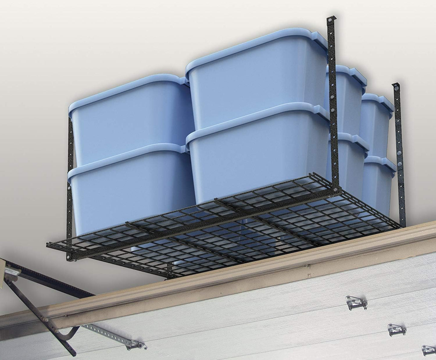 00625 45-Inch x 45-Inch Overhead Steel Garage Storage System & Rack,Hammertone