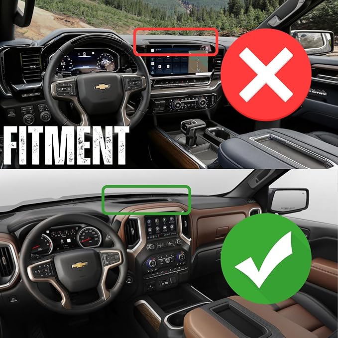 Bulletpoint RubiGrid Metal Dash Mount Phone Holder Compatible with 2019+ Chevrolet Silverado GMC Sierra Multi-Device Holder with 20mm Ball System (Magsafe Compatible)