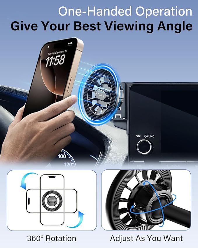 Car Phone Mount for BMW X5 X6 2024 2025 2026/X7 2023 2024 2025 2026 Accessories 14.9-Inch Screen Fixed Clip, Automobile Cradles Magnetic Phone Holder Compatible with MagSafe, Magnets Cell Phone Base