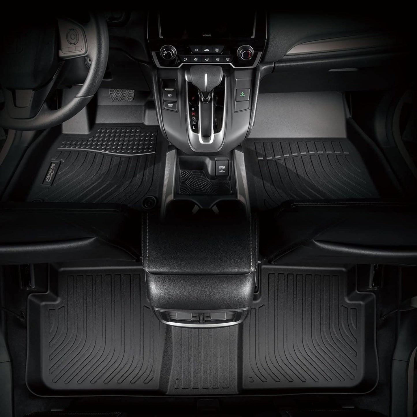 Binmotor-Floor Mats and Cargo Liner Set for Genesis G70 RWD 2019-2024 2025,2 Rows Floor Mats with Cargo Mat Set,Waterproof TPE Rubber Liners for Genesis G70 RWD Trunk Liner Accessories Mats -Black