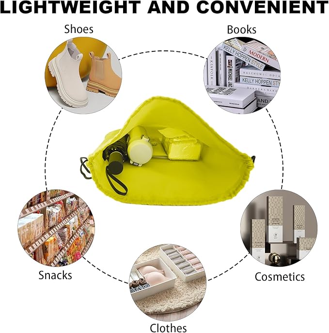 GoodtoU Drawstring Bags, Nylon Backpacks - Drawstring Gym Bags for Sport, Traveling, Team (Yellow, 128Pcs)