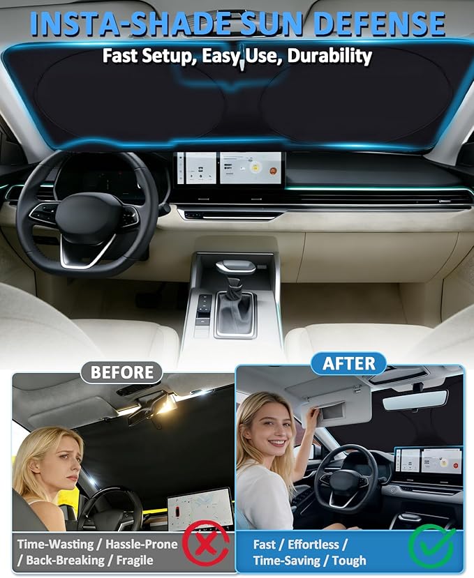 for 3 Series Windshield Sun Shade Sunshade Fits BMW 2019-2025 2026 3 Series/ F30/ F31/ F80/ M3 for BMW 328i 335i 320i 330i 325i Windshield Cover Window Shield Protector Sun Visor Accessories