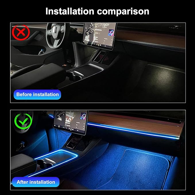 8 m Optic Fiber Car Ambient Lighting Kit RF Remote Control 8 Colors Multicoloured Music Interior Lighting Kit 12V 1W