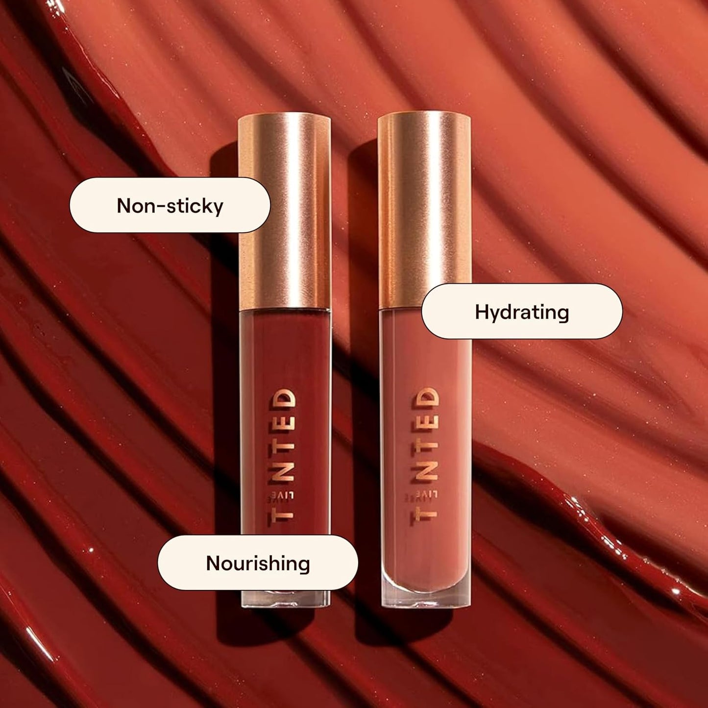 Live Tinted Huegloss High-Shine Lip Gloss - Hydrating, Non-Sticky, Moisturizing Lip Gloss with Hyaluronic Acid, Coconut Oil, and Shea Butter For a Soft Barrier & Seals in Moisture - Cherry Red